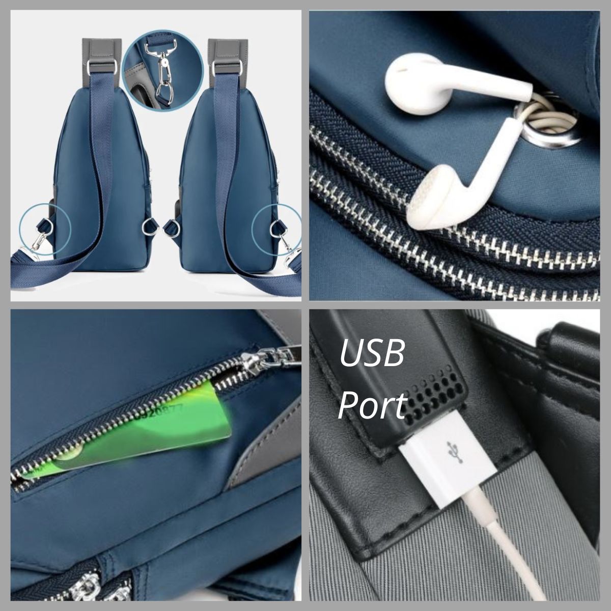 Sling Bag avec interface USB