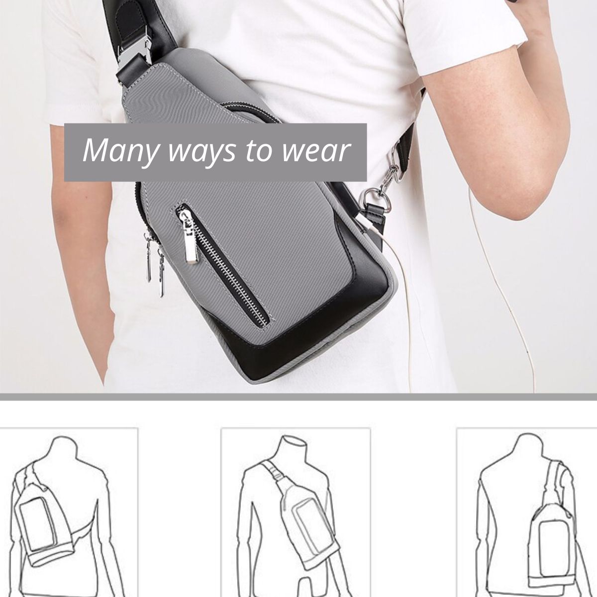 Sling Bag avec interface USB